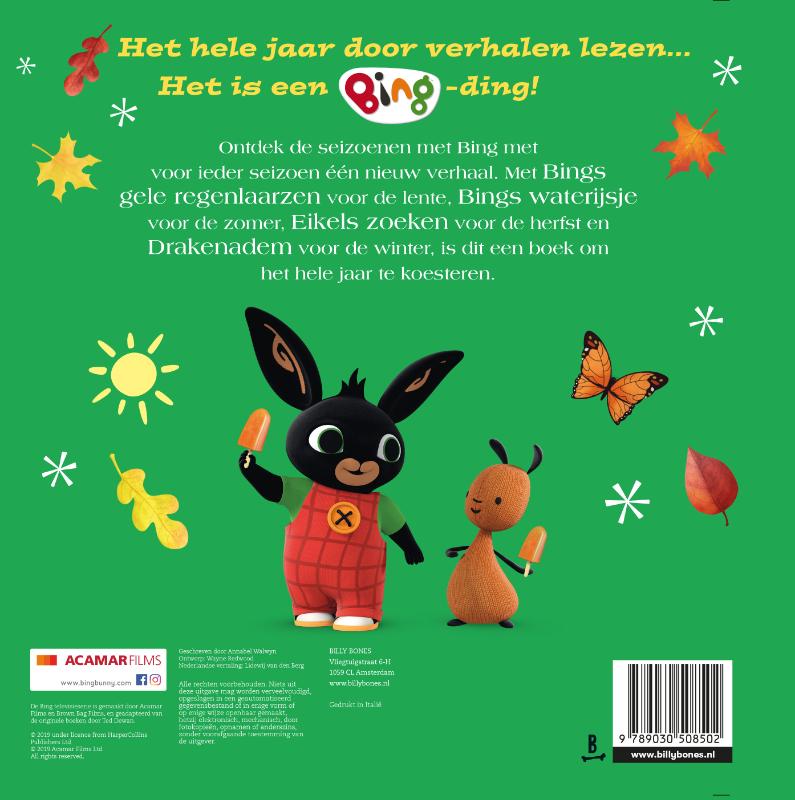 Achterkant van Vier seizoenen met Bing