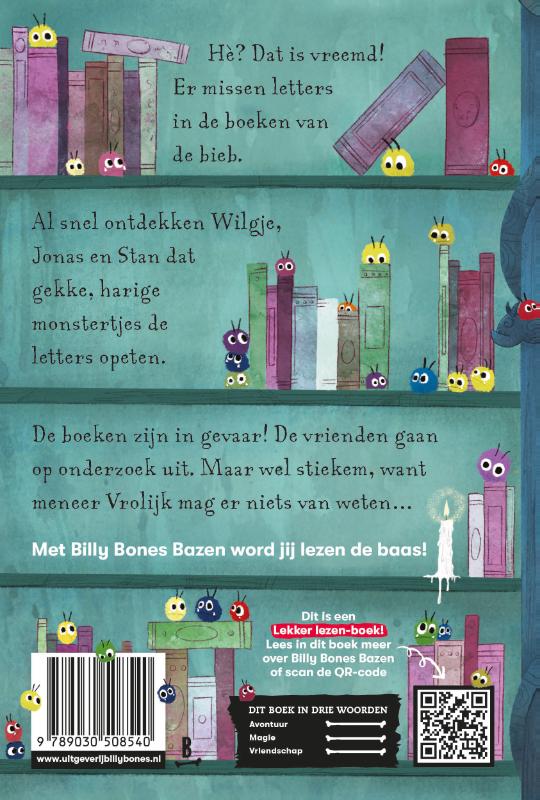 Achterkant van De jacht op de frobbels