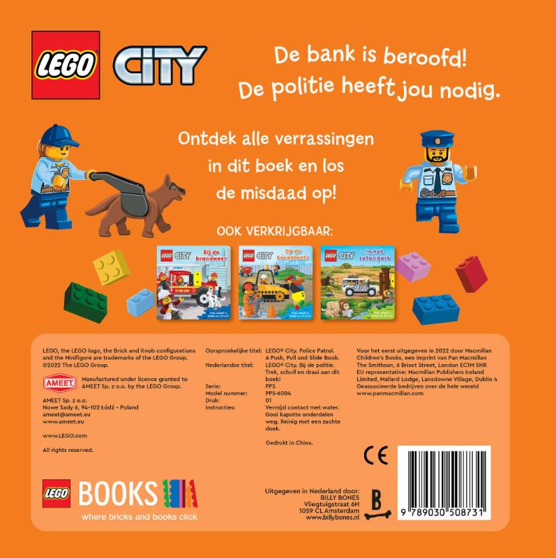 Achterkant van Bij de politie