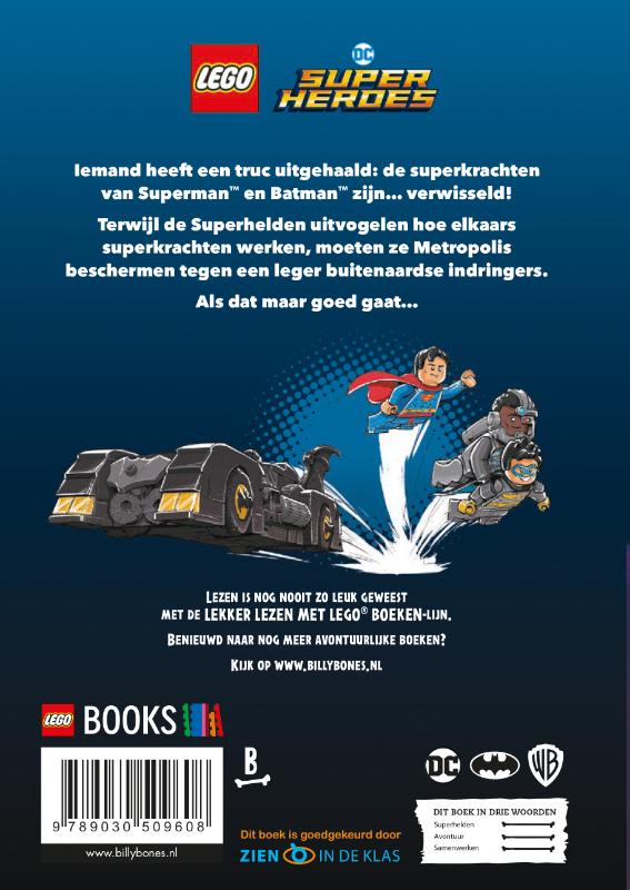 Achterkant van Batman en Superman: De wisseltruc!