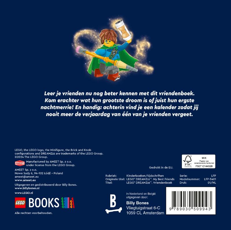 Achterkant van LEGO® DREAMZzz™ - Vriendenboek