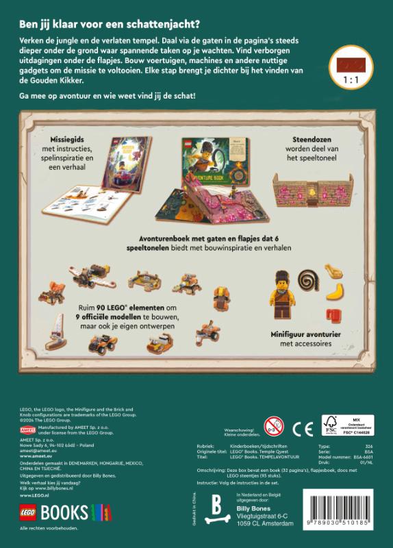 Achterkant van LEGO® - Tempelavontuur