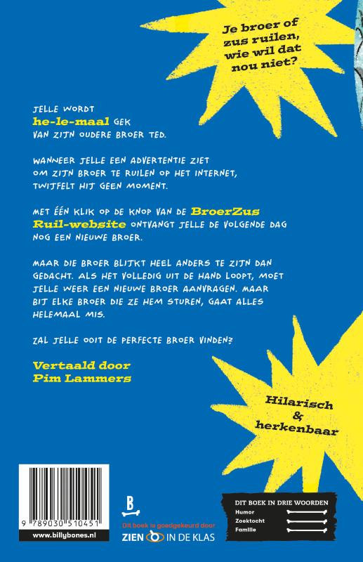Achterkant van Broer te ruil!