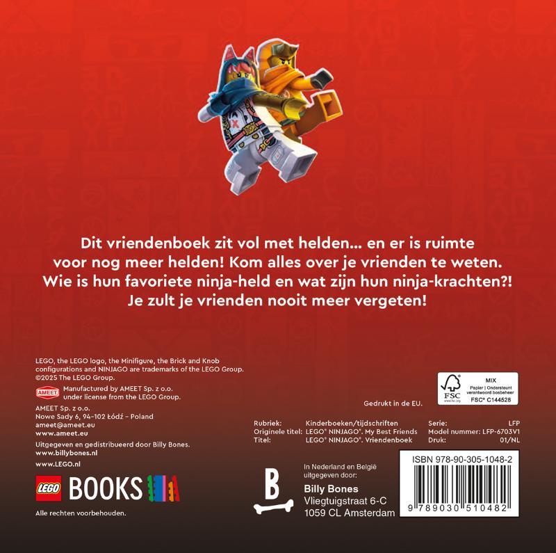 Achterkant van Vriendenboek