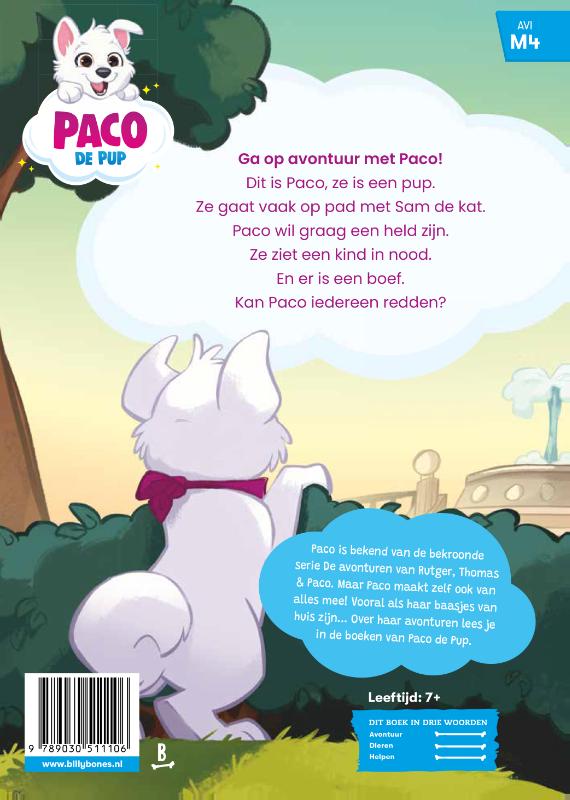 Achterkant van Paco is een held