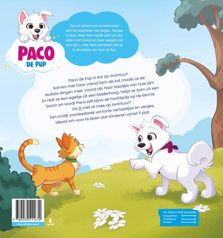 Achterkant van Het grote voorleesboek van Paco de Pup