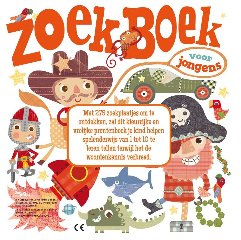 Achterkant van Zoek boek voor jongens