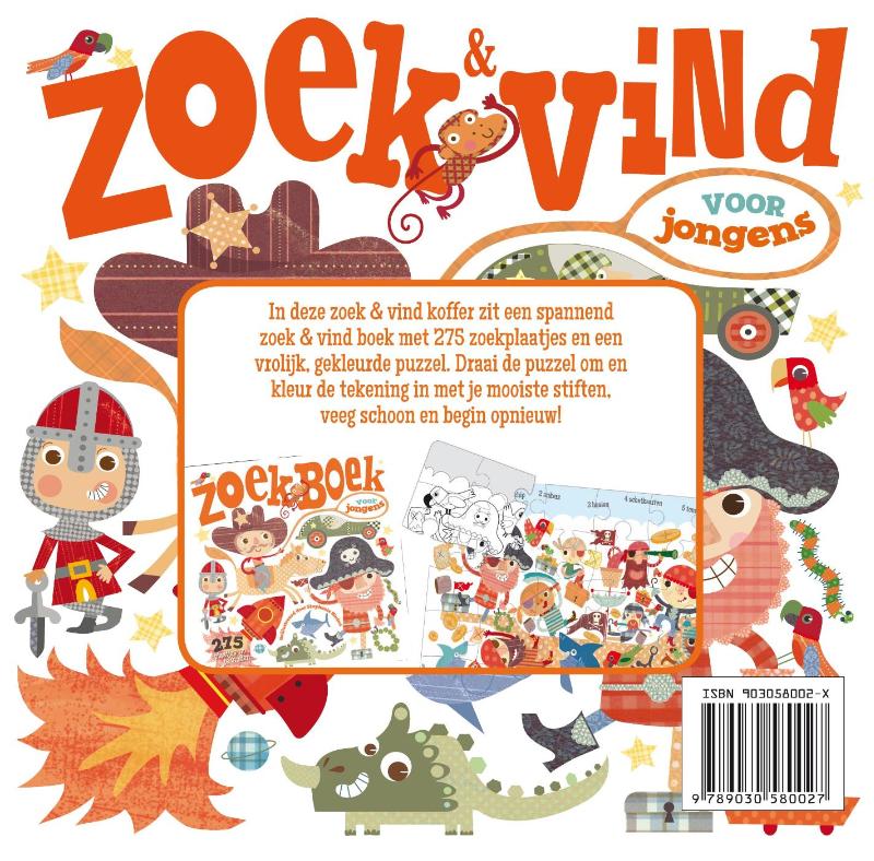 Achterkant van Zoek & vind voor jongens
