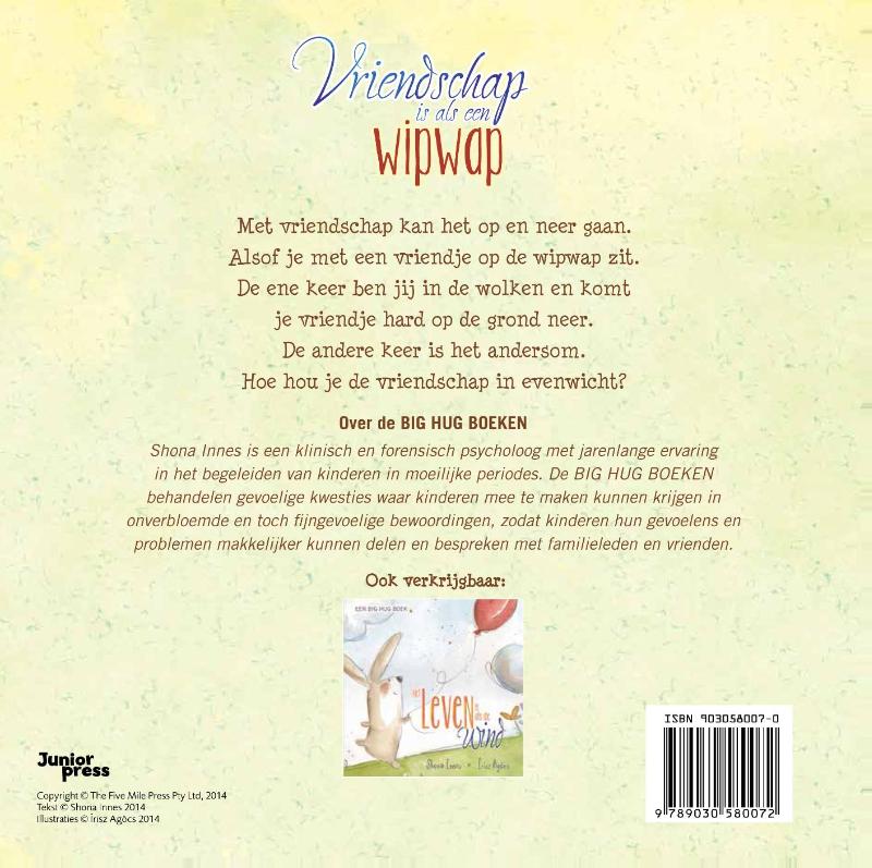 Achterkant van Vriendschap is als een wipwap