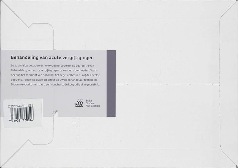 Achterkant van PDA Behandeling van acute vergiftigingen
