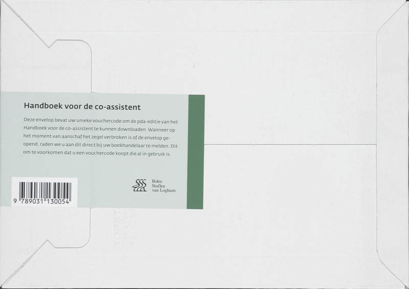 Achterkant van PDA Handboek Co-assistent