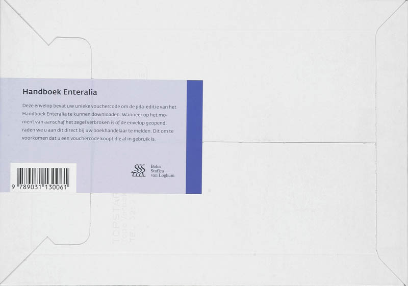 Achterkant van PDA Handboek Enteralia