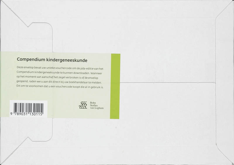 Achterkant van PDA Compendium Kindergeneeskunde