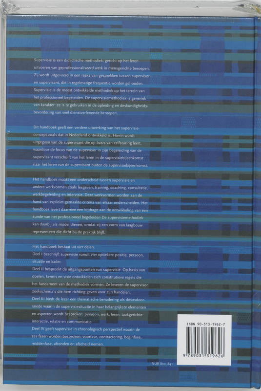 Achterkant van Handboek supervisiekunde
