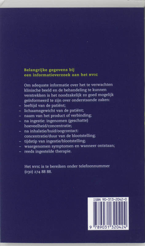 Achterkant van Behandeling van acute vergiftigingen