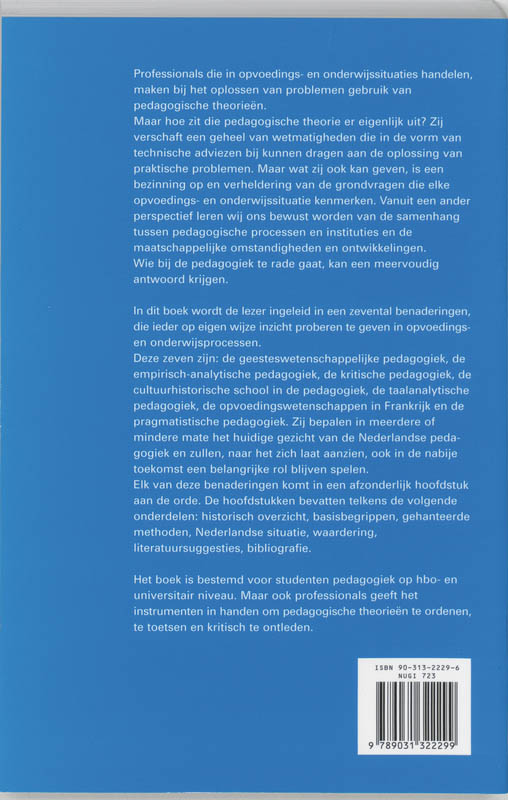 Achterkant van Pedagogiek in meervoud