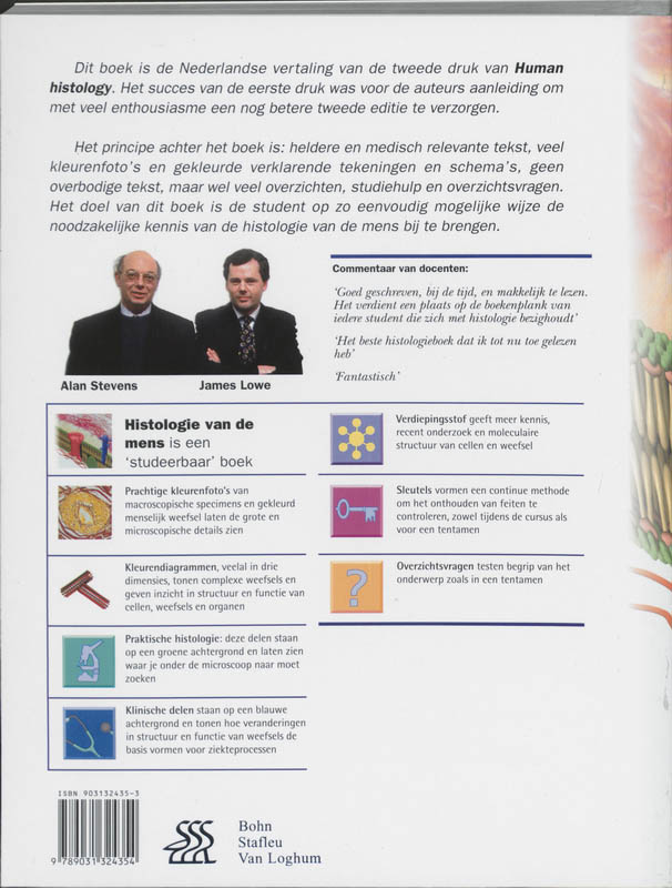 Achterkant van Histologie van de mens
