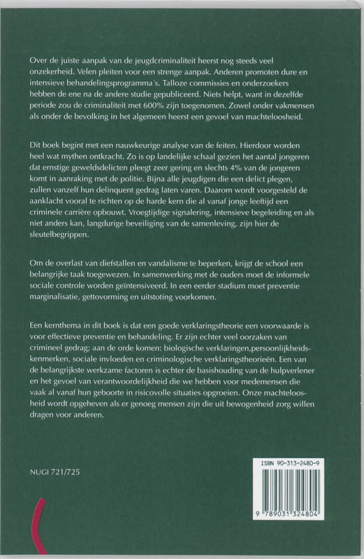 Achterkant van Jeugdcriminaliteit