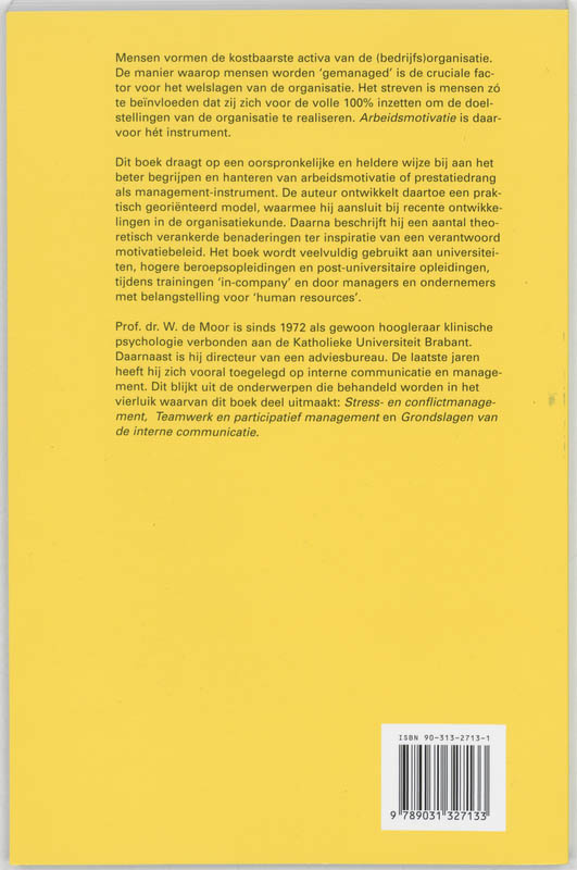 Achterkant van Arbeidsmotivatie als management-instrument