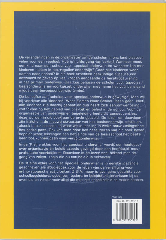 Achterkant van Kleine atlas van het speciaalonderwijs