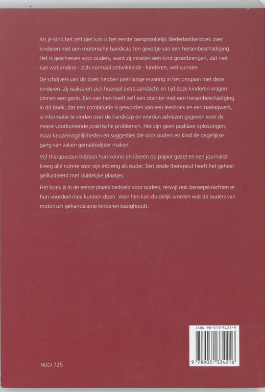 Achterkant van Als je kind het zelf niet kan