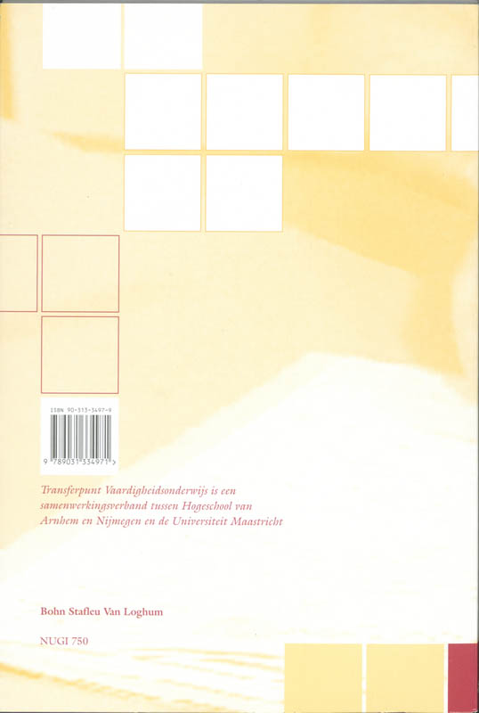 Achterkant van Werkcahier
