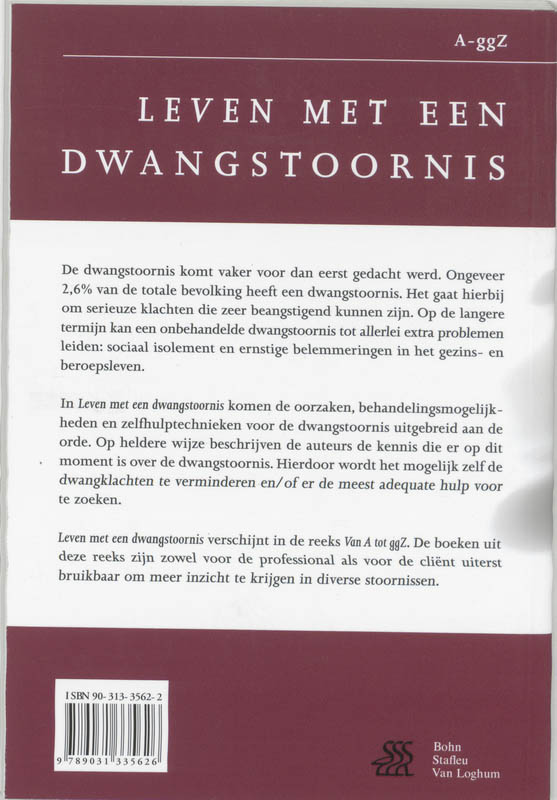 Achterkant van Leven met een dwangstoornis
