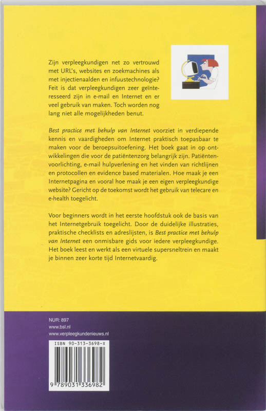 Achterkant van Best practice met behulp van internet