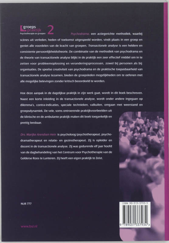 Achterkant van Psychodrama en transactionele analyse