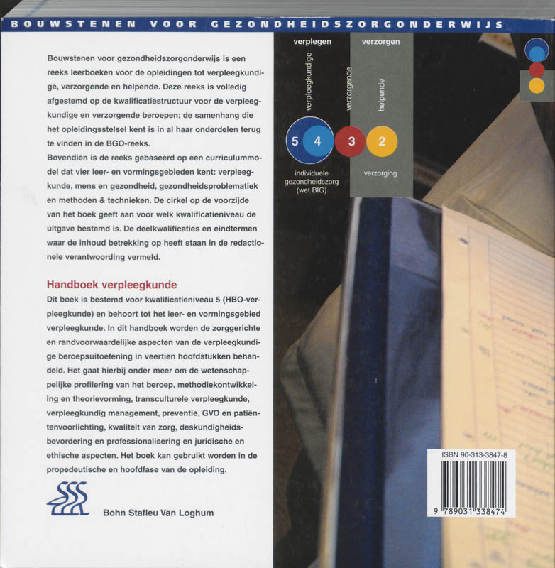 Achterkant van Handboek verpleegkunde