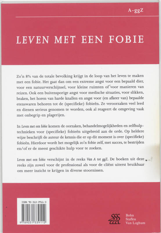 Achterkant van Leven met een fobie