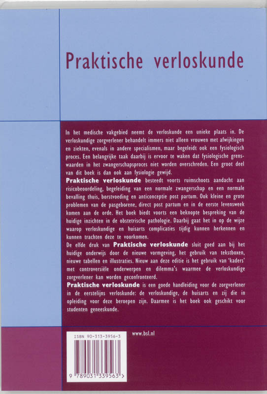 Achterkant van Praktische verloskunde