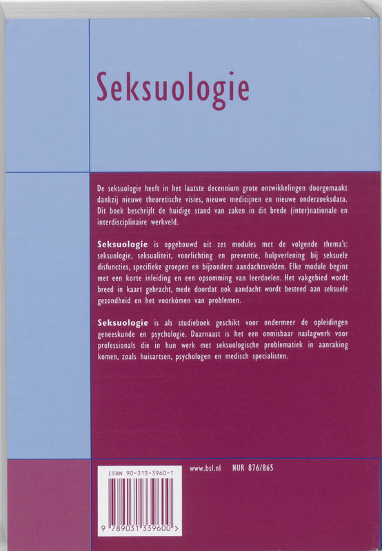 Achterkant van Seksuologie