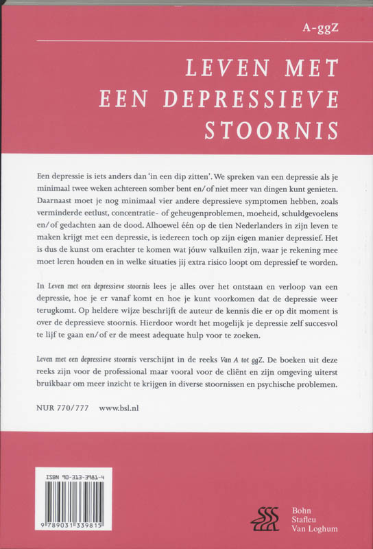 Achterkant van Leven met een depressieve stoornis