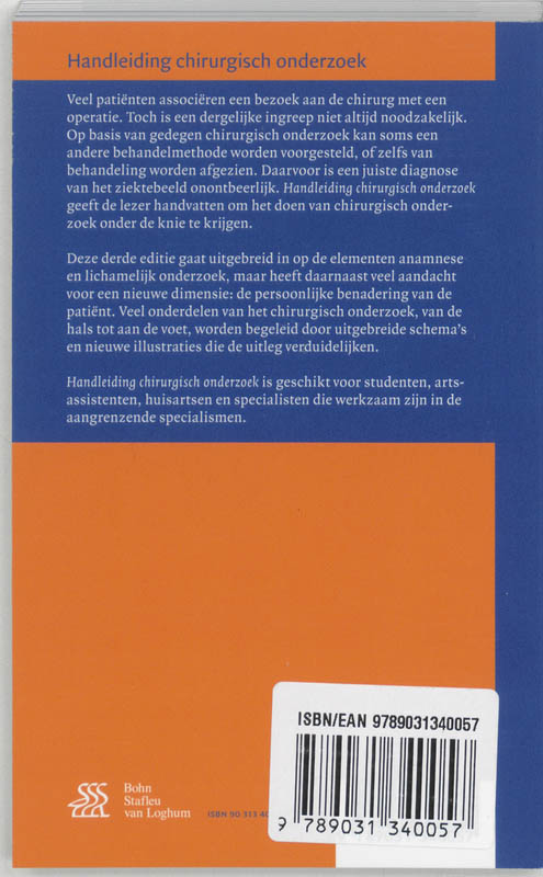 Achterkant van Handleiding chirurgisch onderzoek