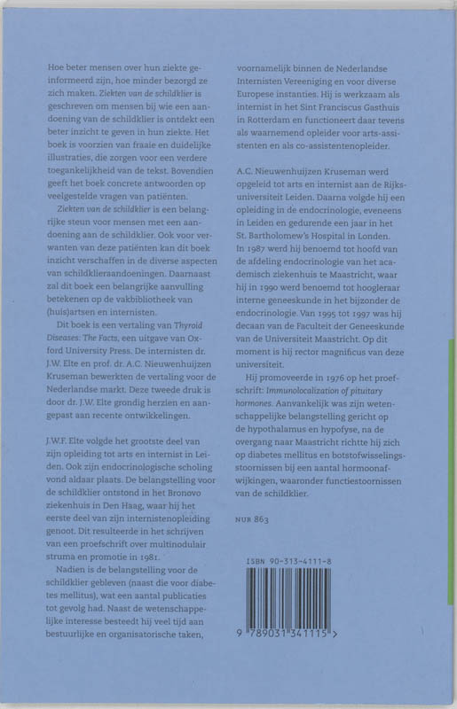 Achterkant van Ziekten van de schildklier