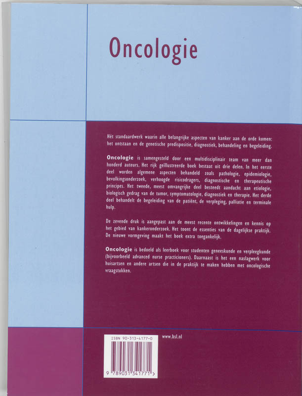 Achterkant van Oncologie