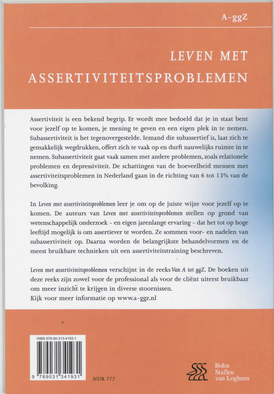 Achterkant van Leven met assertiviteitsproblemen