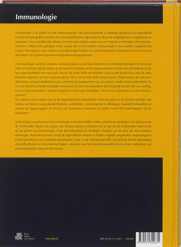 Achterkant van Immunologie