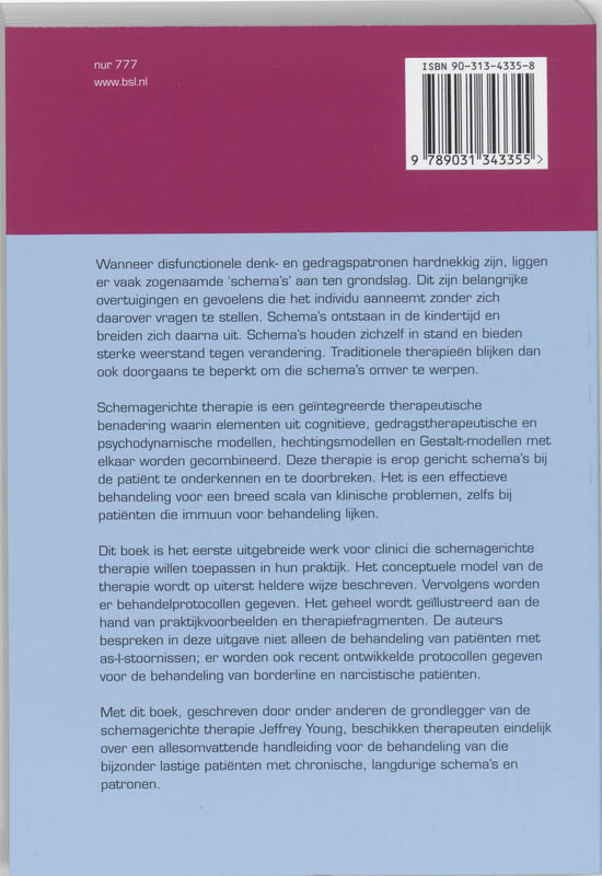 Achterkant van Schemagerichte therapie
