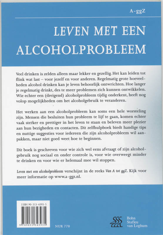 Achterkant van Leven met een alcoholprobleem