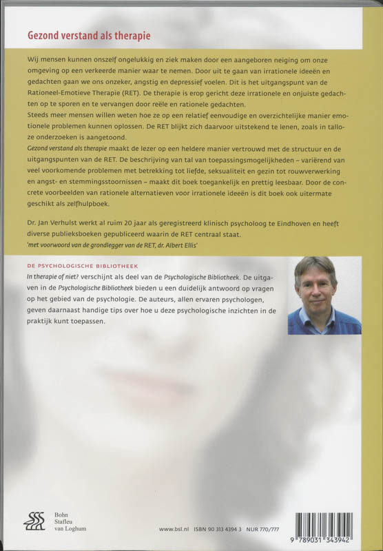 Achterkant van Gezond verstand als therapie