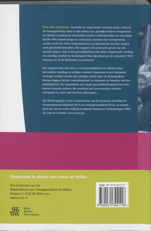 Achterkant van Ons eten gemeten