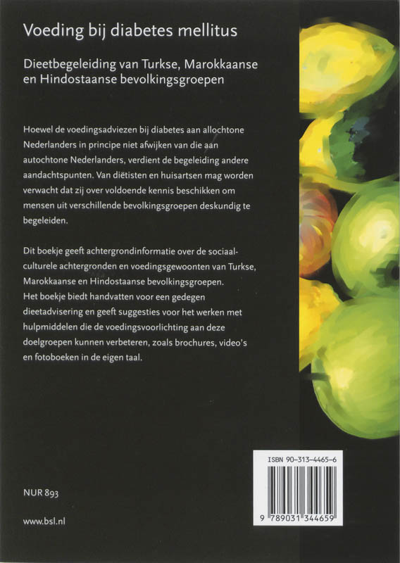 Achterkant van Voeding bij diabetes mellitus