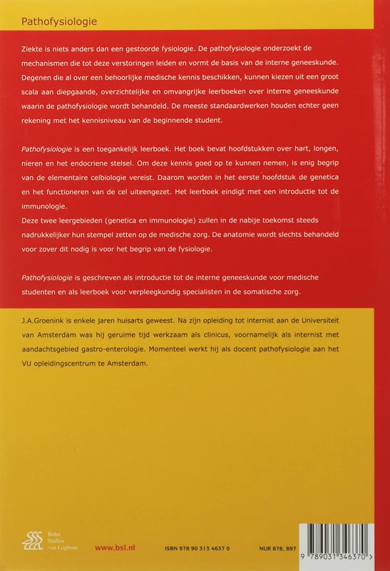 Achterkant van Pathofysiologie