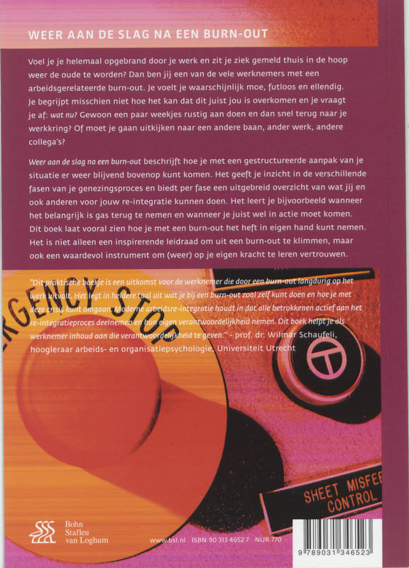 Achterkant van Weer aan de slag na een burn-out