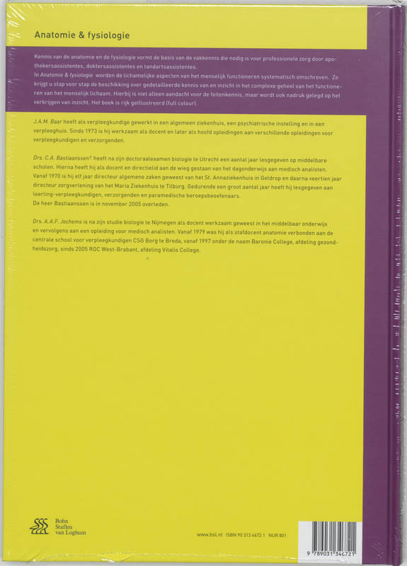 Achterkant van Anatomie & fysiologie