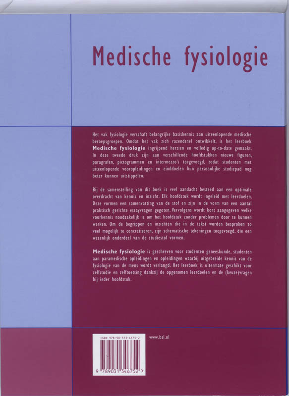 Achterkant van Medische Fysiologie