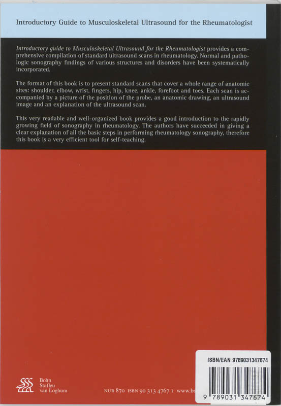 Achterkant van Introductory Guide to Musculoskeletal Ultrasound for the Rheumatologist