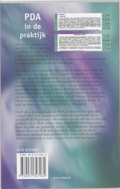 Achterkant van PDA in de praktijk